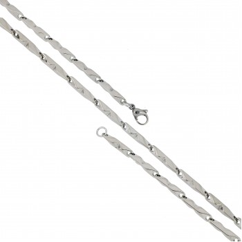 Çelik Kolye Burgu Damla Orta