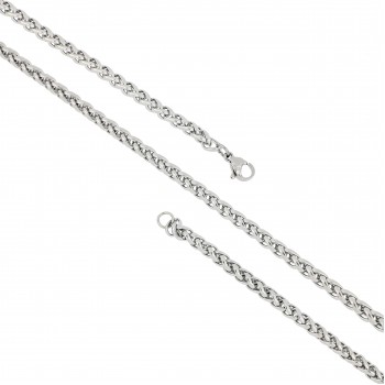 Çelik Kolye İç İçe Sarmal 4X4Mm