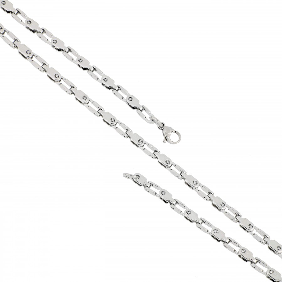 Toptan Çelik Kolye Orta Boy Kare Zincir Modelli Fiyatları