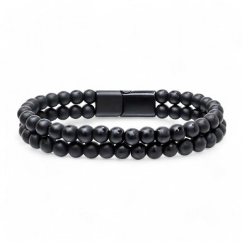 Çift Oniks Çelik Bileklik