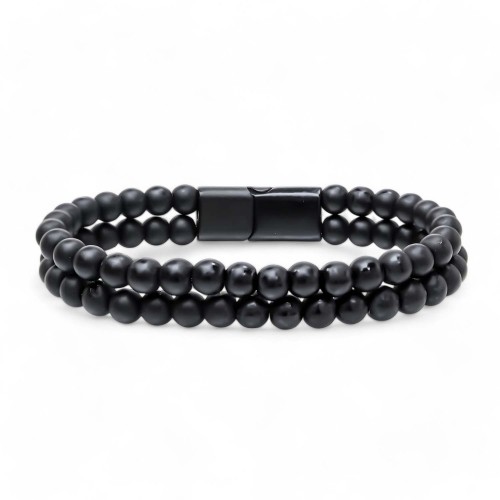 Çift Oniks Çelik Bileklik