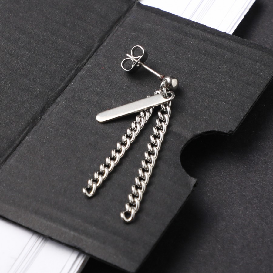 Toptan Çift Zinclir Sallantılı Çelik Küpe Fiyatları