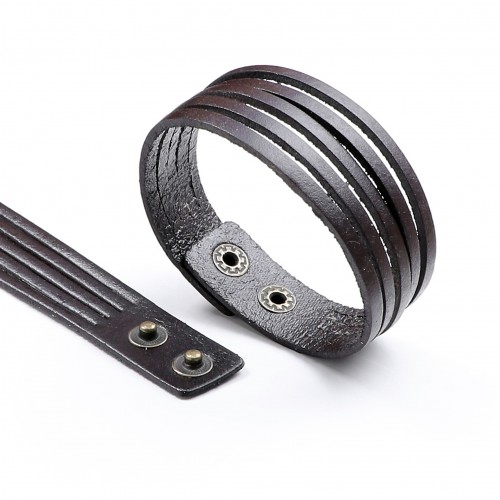 Çoklu 5Li Sarmal Deri Bileklik