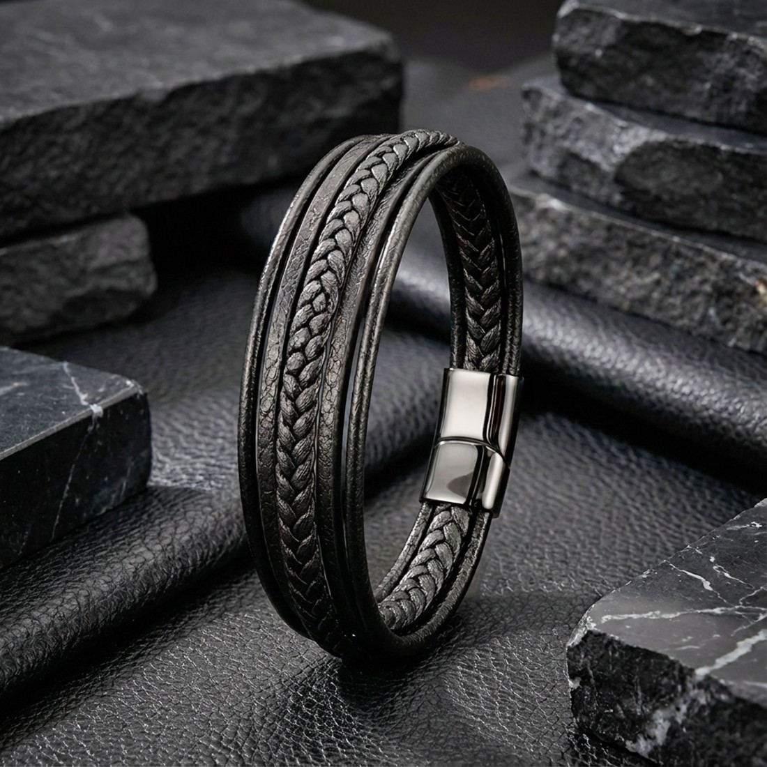 Çoklu Deri Bileklik