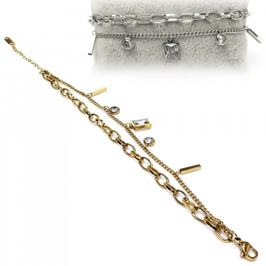 Çoklu Salaş Kadın Çelik Bileklik