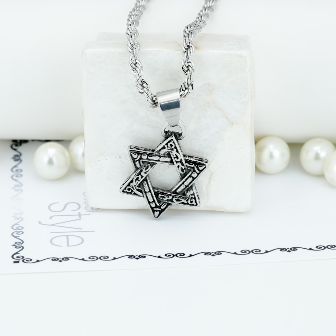 Toptan Davut Yıldızı Çelik Kolye Ucu Fiyatları