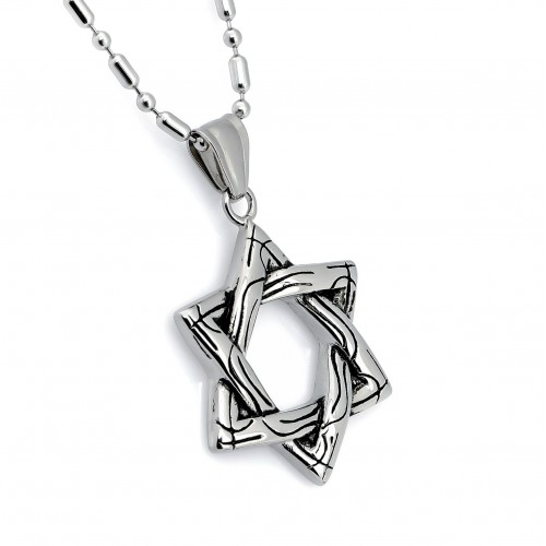 Davut Yıldızı Çelik Kolye Ucu