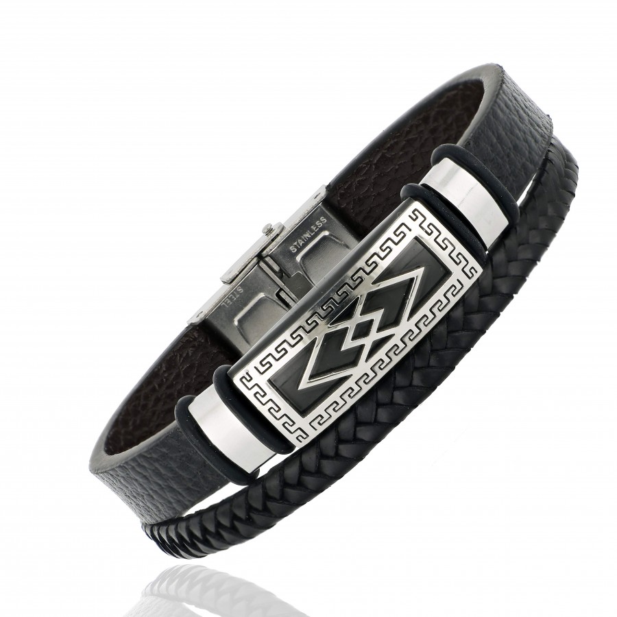 Toptan Delta Çoklu Deri Çelik Bileklik Fiyatları