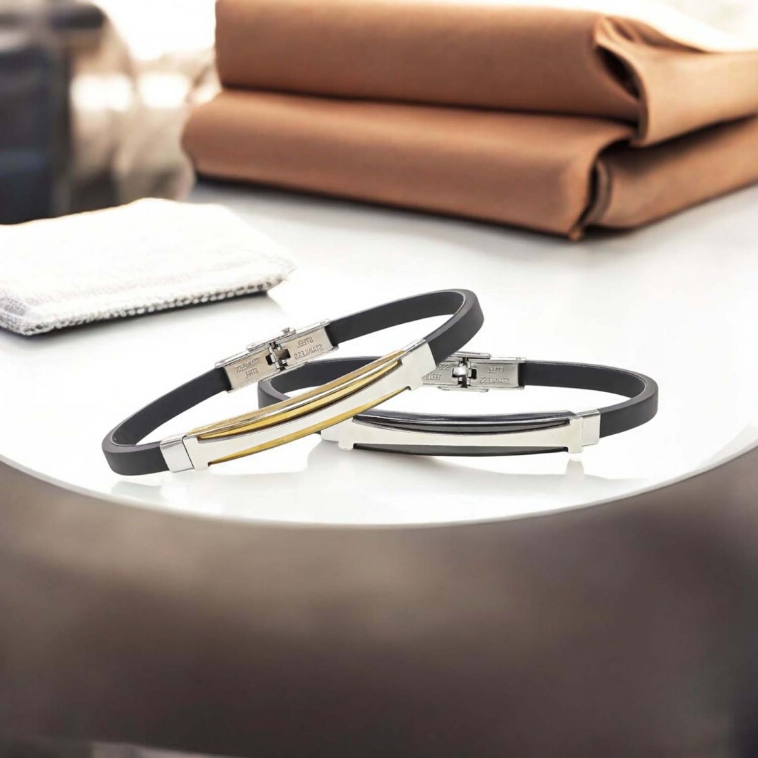 Desenli Çelik Bileklik