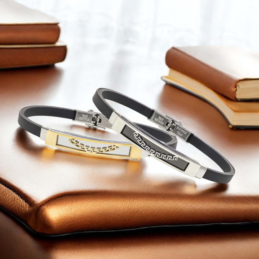 Desenli Çelik Bileklik