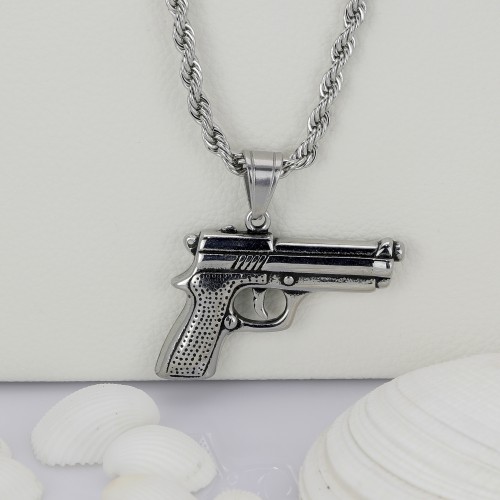 Desert Eagle Tabanca Çelik Kolye Ucu