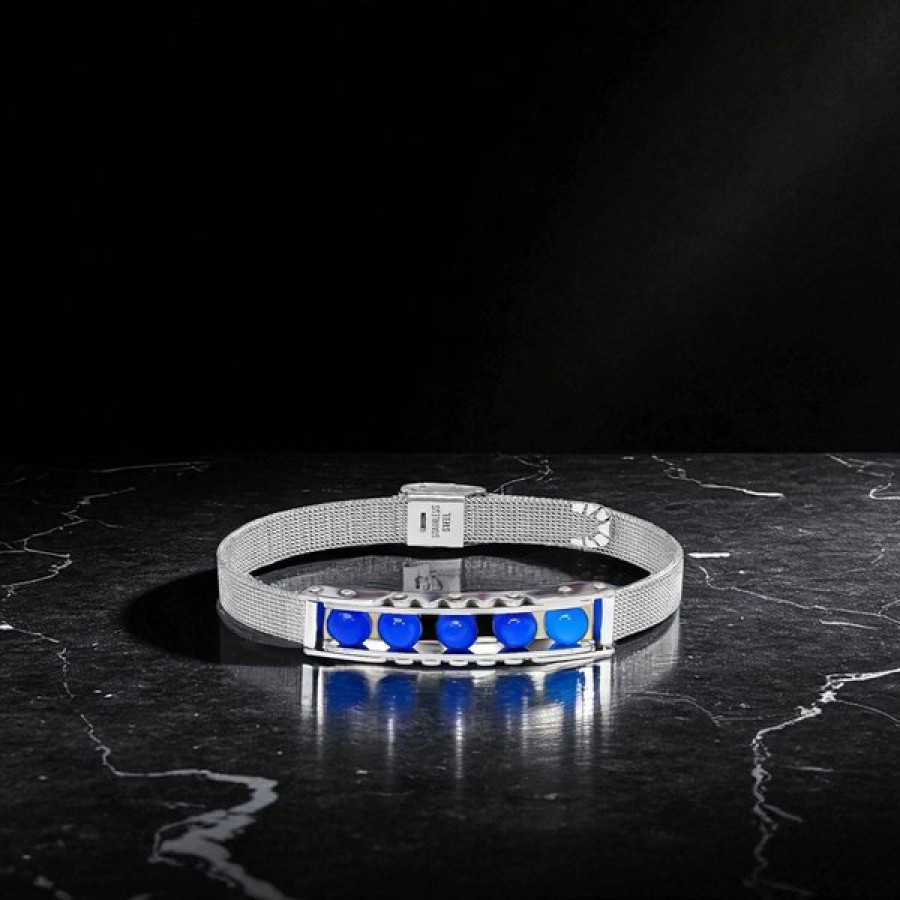 Doğal Taşlı Ve Paslanmaz Çelik Bileklik