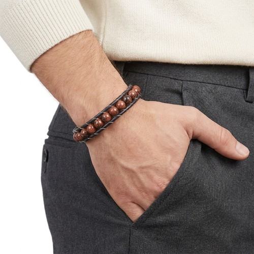 Doğaltaş Deri Bileklik