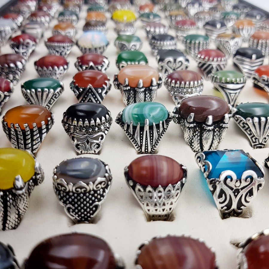 Toptan Doğaltaşlı Otantik Erkek Yüzük Fiyatları