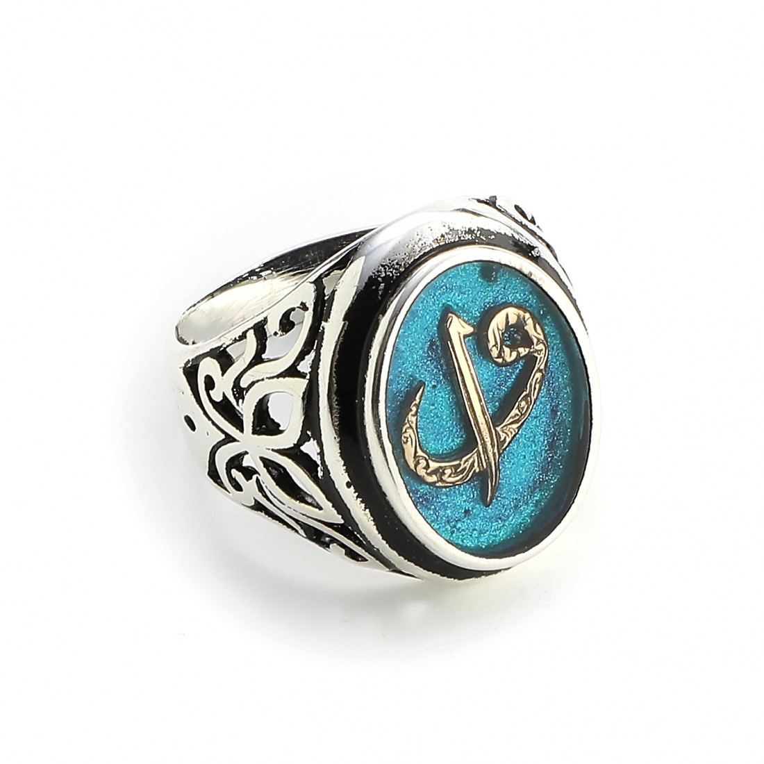 Toptan Elif-Vav Mineli Alloy Otantik Erkek Yüzük Fiyatları