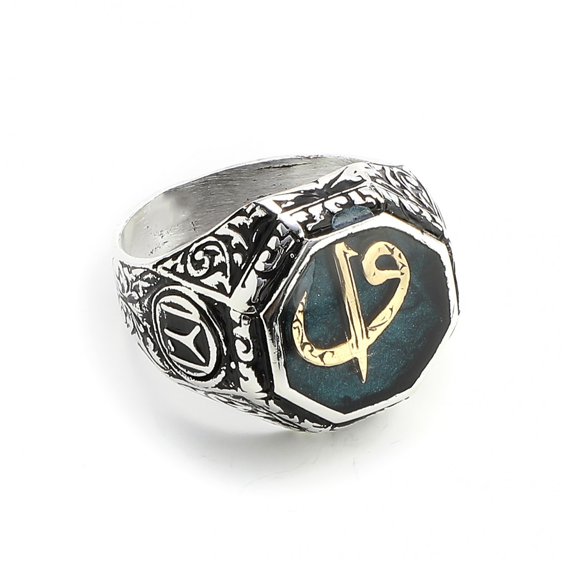 Toptan Elif-Vav Mineli Alloy Otantik Erkek Yüzük Fiyatları