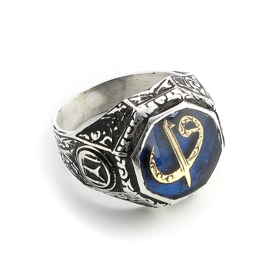 Toptan Elif-Vav Mineli Alloy Otantik Erkek Yüzük Fiyatları