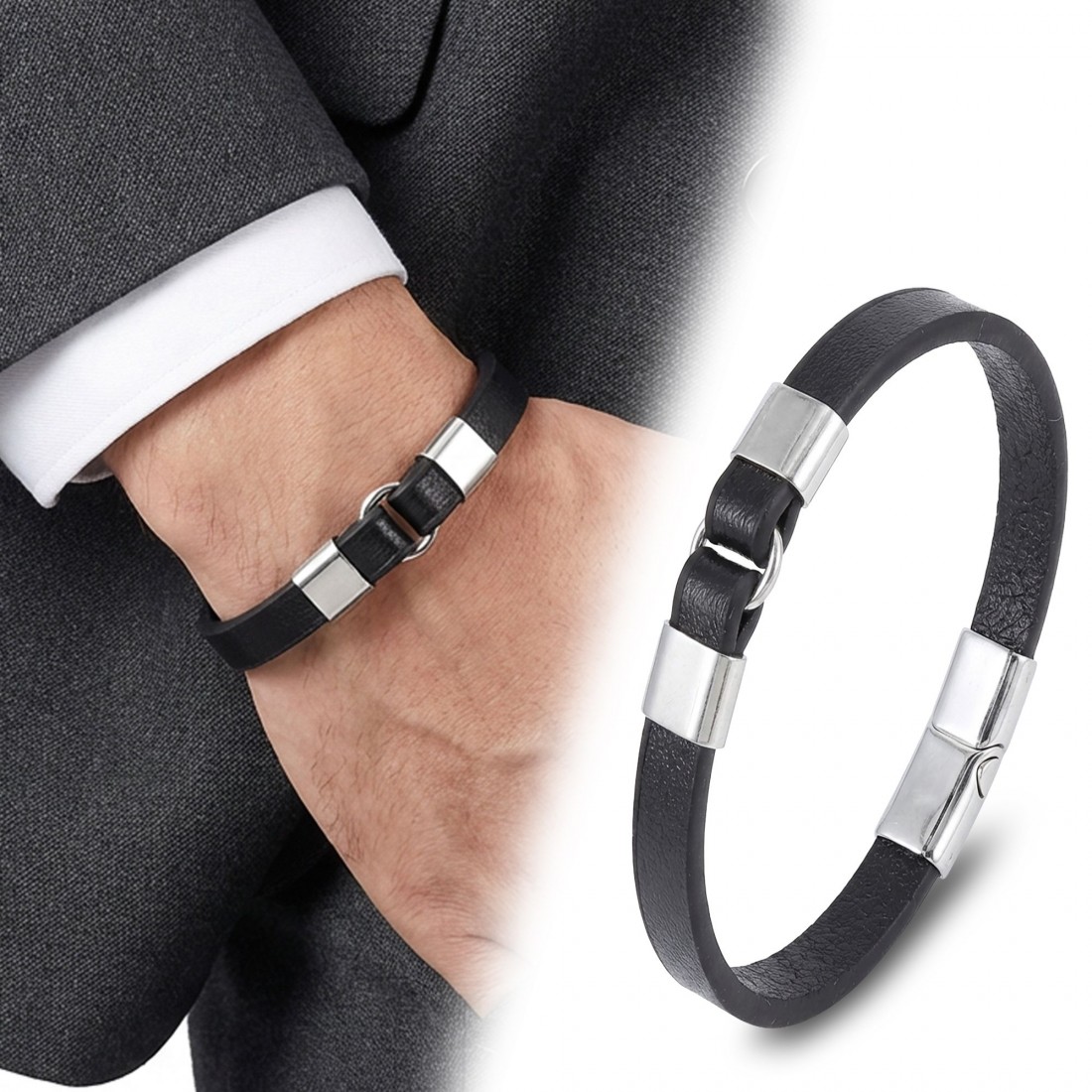 Çelik Deri Bileklik