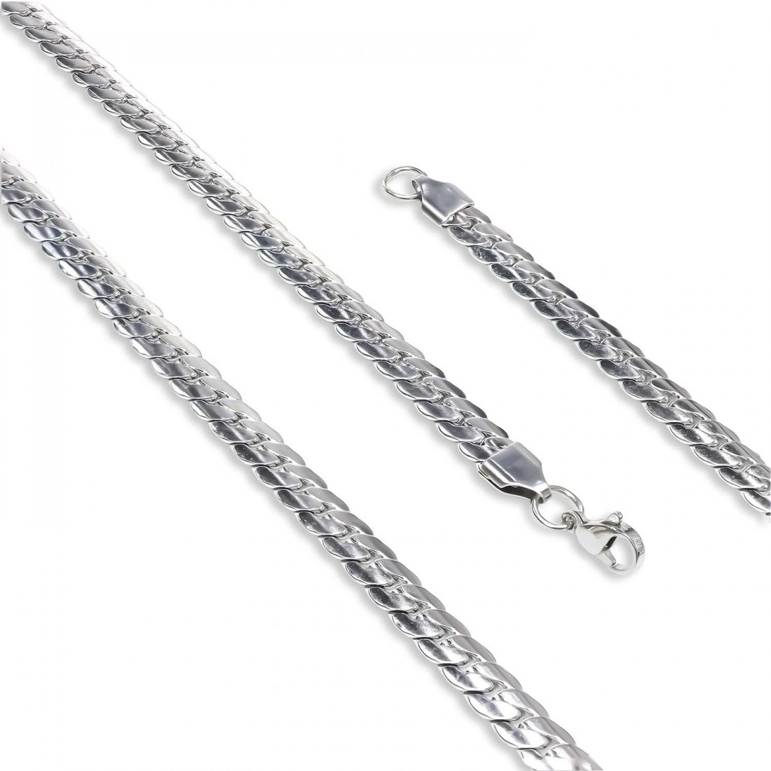 Ezme Balık Sırtı Çelik Kolye 1.6Mm