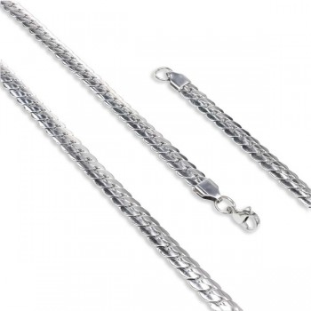 Ezme Balık Sırtı Çelik Kolye 1.6mm