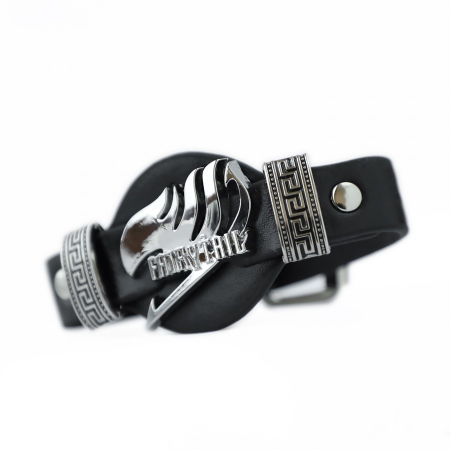 Toptan Fairy Tail Bordo Ve Siyah Anime Deri Bileklik Fiyatları