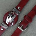 Toptan Fairy Tail Bordo Ve Siyah Anime Deri Bileklik Fiyatları