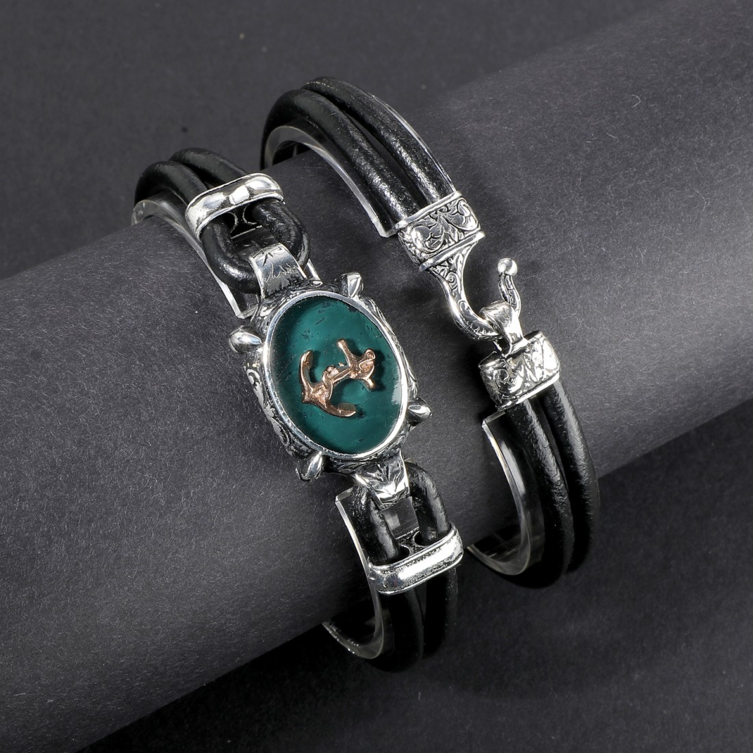 Toptan Gemi Çapa Figürlü Deri Kordonlu Otantik Bileklik Fiyatları