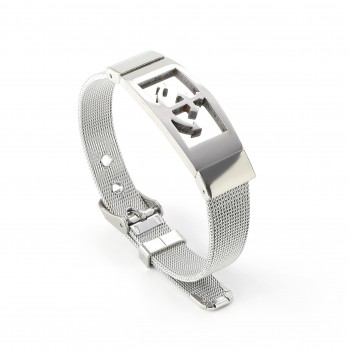 Gemi Çapası 316L Ayar Çelik Hasır Kordonlu Bileklik