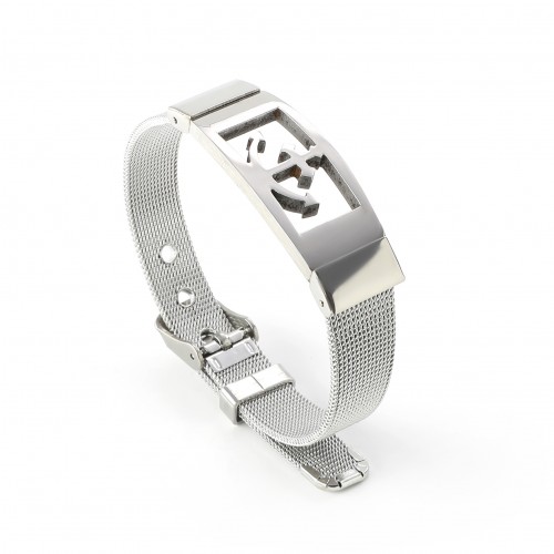 Gemi Çapası 316L Ayar Çelik Hasır Kordonlu Bileklik