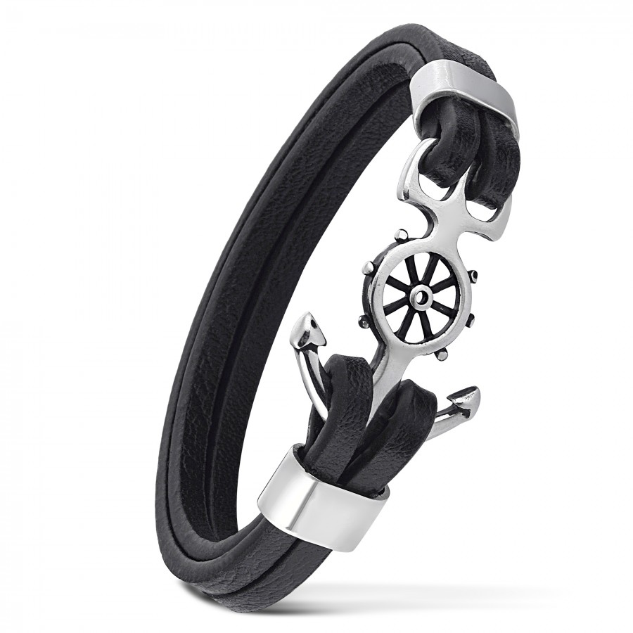 Gemi Çapası 316L Ayar Çelik Ve Orjinal Deri Billeklik