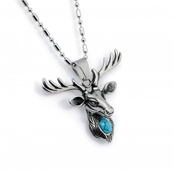 Geyik Çelik Kolye Ucu