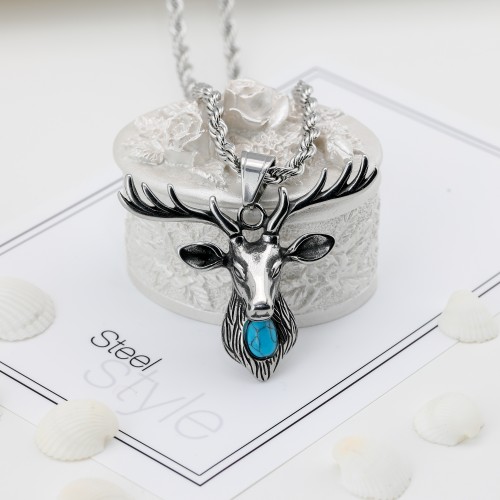 Geyik Çelik Kolye Ucu