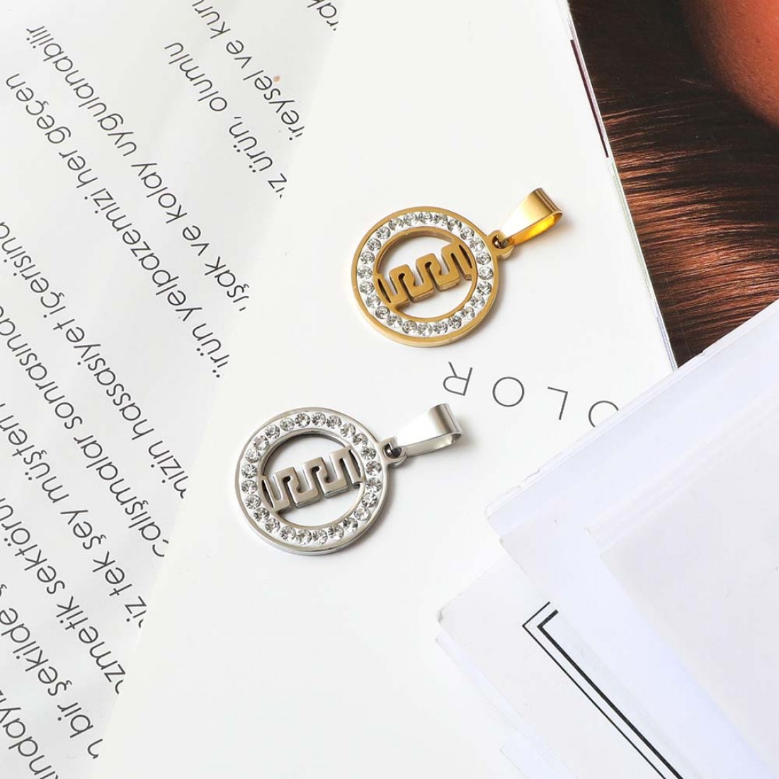 Toptan Girdap Motifli Çelik Kolye Ucu Fiyatları