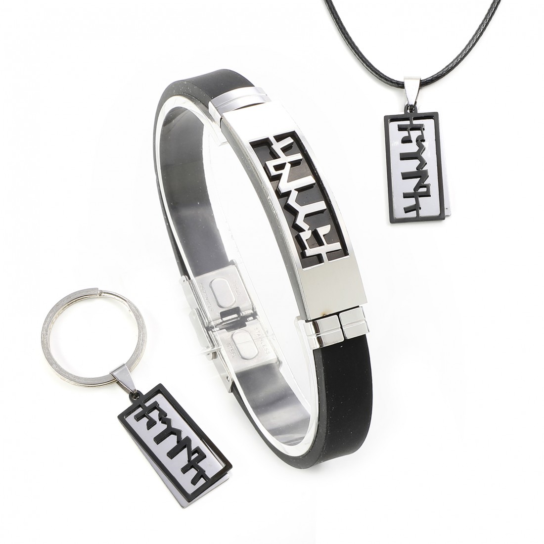 Toptan Göktürkçe Türk Yazılı Bileklik Kolye Anahtarlık Set Fiyatları