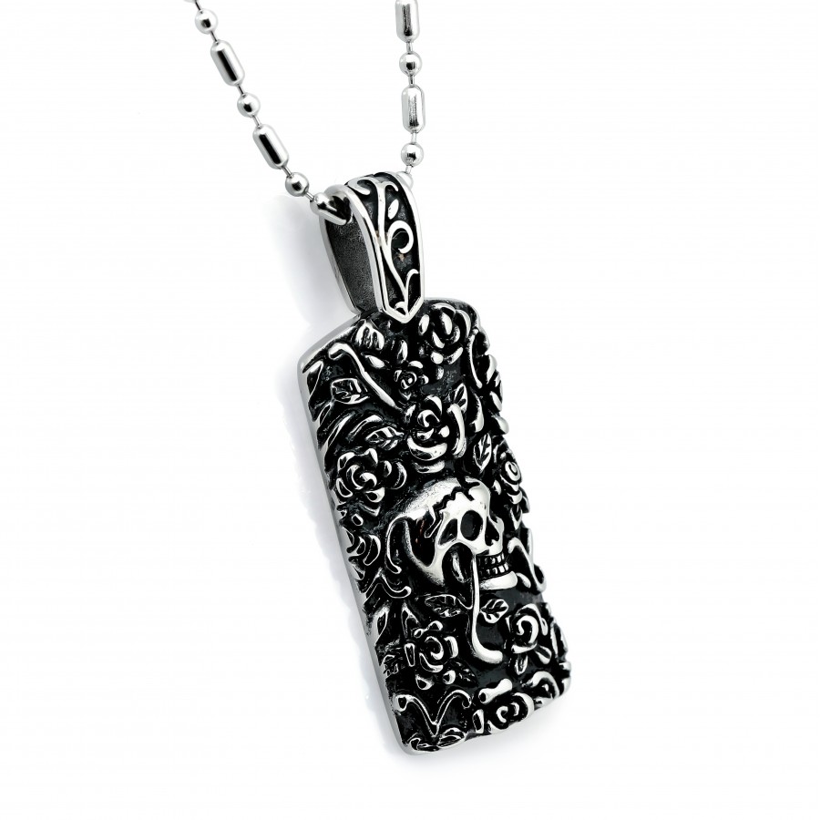 Toptan Güllü Kuru Kafa Çelik Kolye Ucu Fiyatları