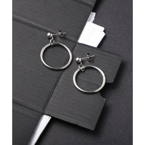 Halka Sallantılı Çelik Küpe