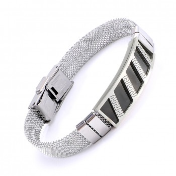 Hasır Kordonlu Çelik Bileklik