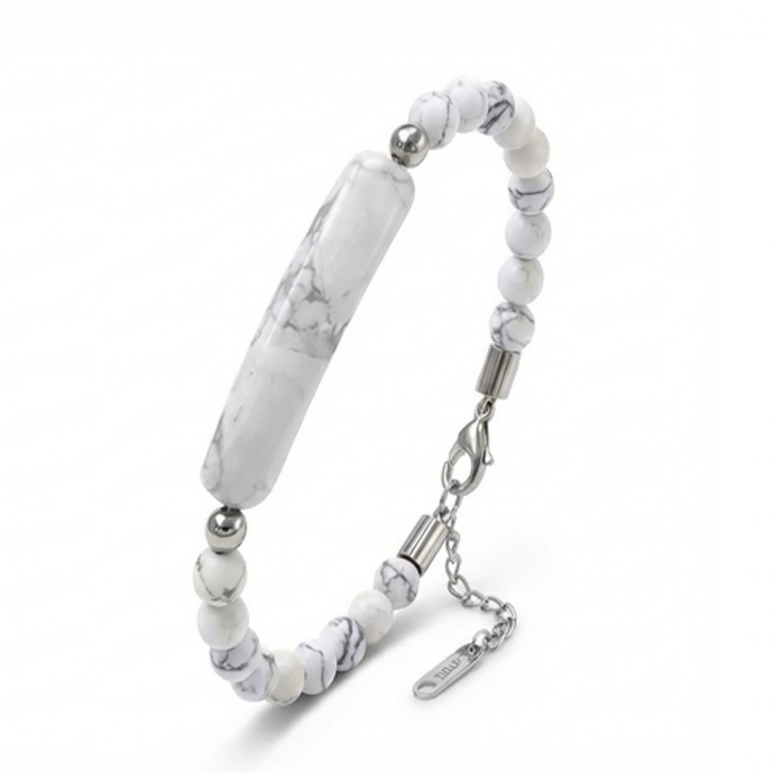 Havlit Doğaltaş Çelik Halat Ve Çelik Klipsli Bileklik