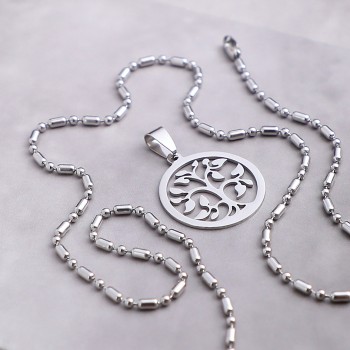 Hayat Ağacı Çelik Kolye Ucu