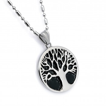 Hayat Ağacı Çelik Kolye Ucu