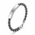 Men's Natural Stone Steel Bracelet 14195