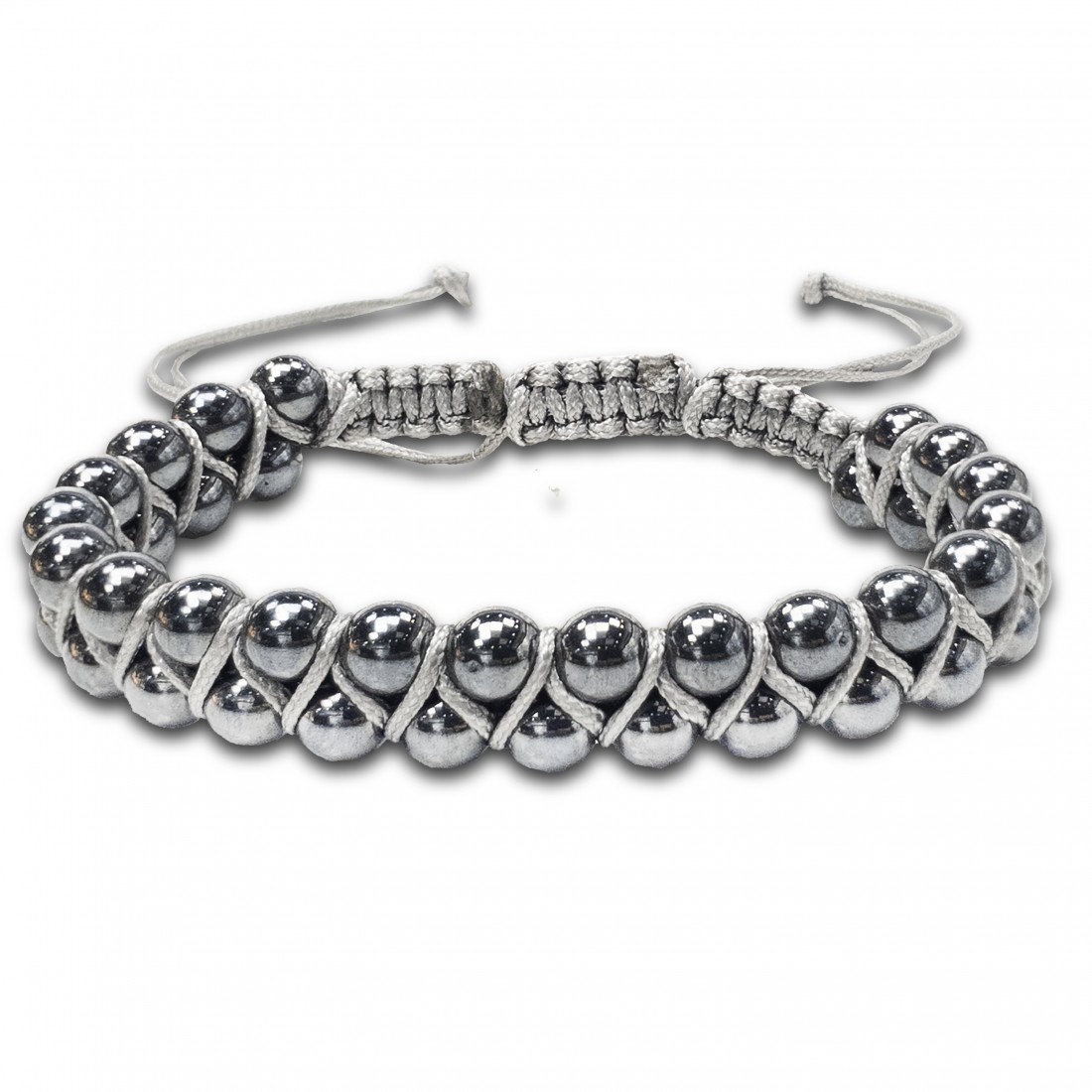 Hematit Doğaltaşlı Makrome Bileklik