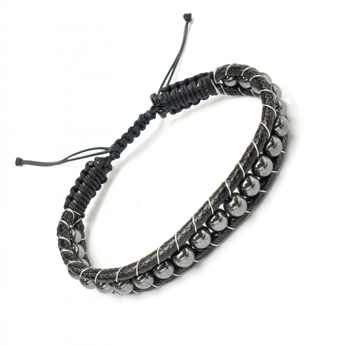 Toptan Hematit Doğaltaşlı Makrome Bileklik Fiyatları