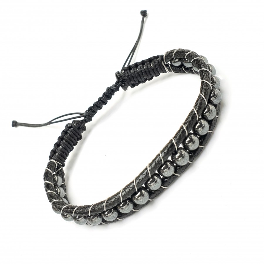 Toptan Hematit Doğaltaşlı Makrome Bileklik Fiyatları