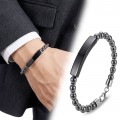 Men's Natural Stone Steel Bracelet 14192
