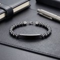 Men's Natural Stone Steel Bracelet 14192