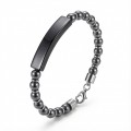 Men's Natural Stone Steel Bracelet 14192