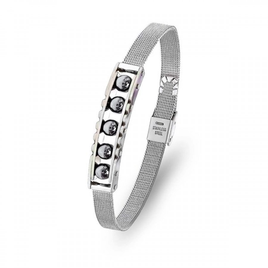 Hematit Taşı Ve Paslanmaz Çelik Bileklik