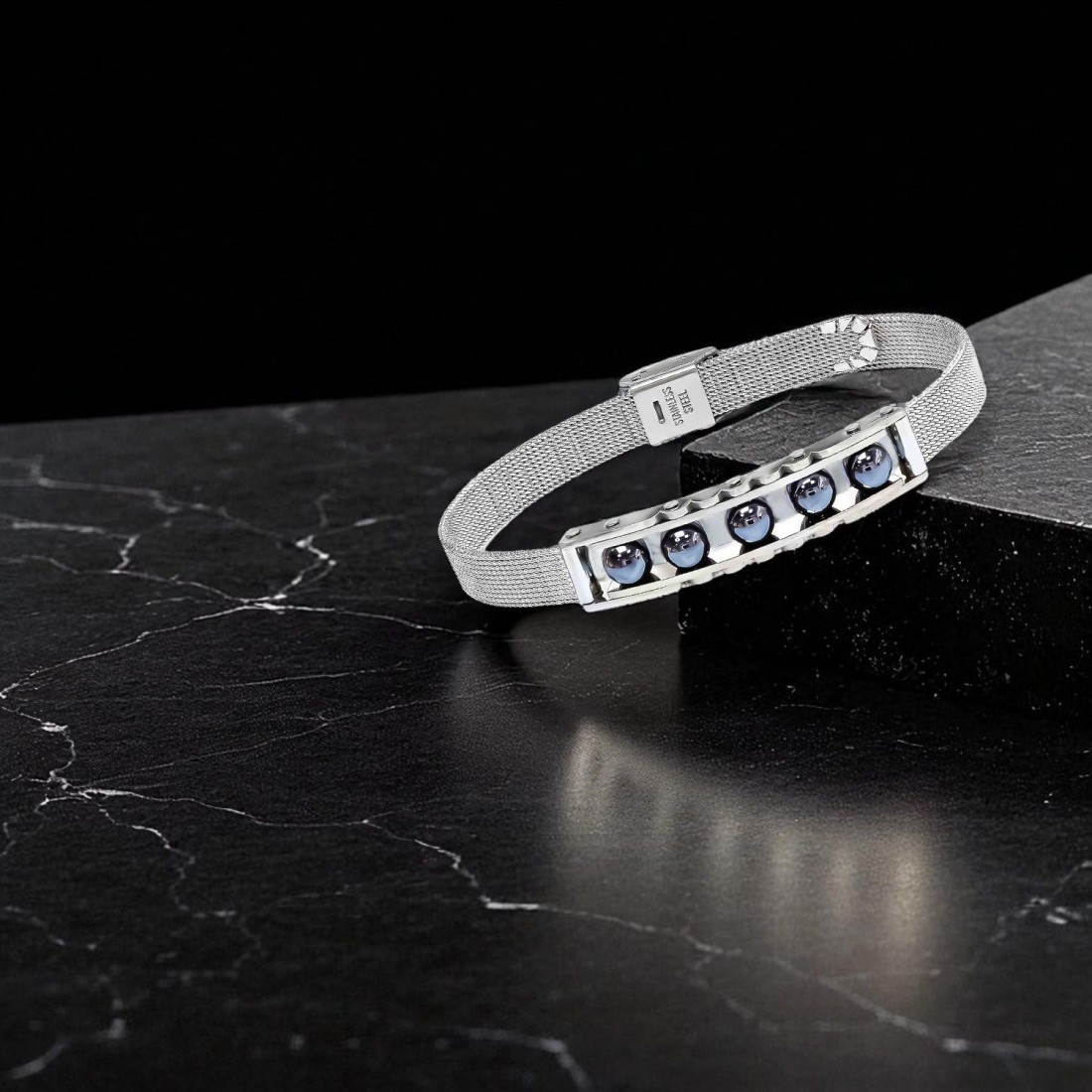 Hematit Taşı Ve Paslanmaz Çelik Bileklik