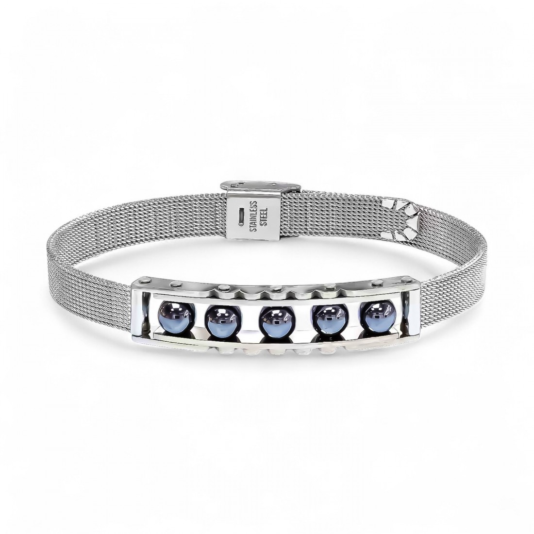 Hematit Taşı Ve Paslanmaz Çelik Bileklik